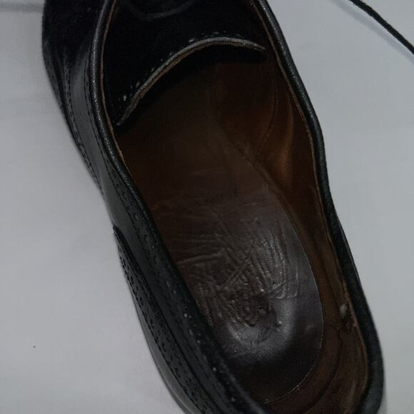 Allen Edmonds Mens Stuttgart Oxford Shoes Black Wingtip Lace Up Leather 10.5 main image 8